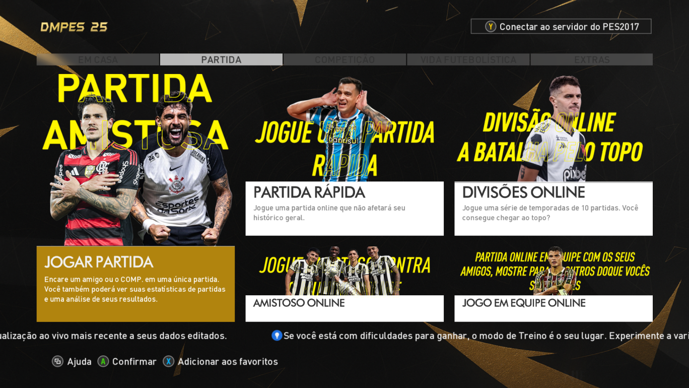 Novos Menus